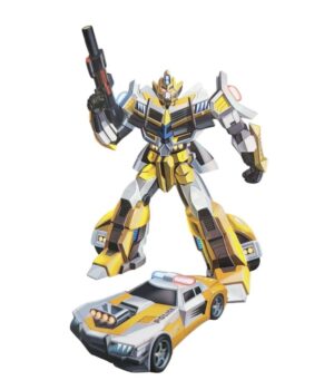 ROBOT TRANSFORMERS AUTO MECHANICAL SOLOIER VR1 55695 AMARILLO - Imagen 3