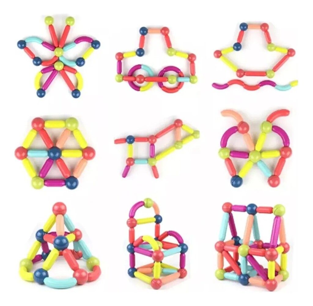 BLOQUES STICKS MAGNETICOS PLAYMAGS 42 PIEZAS COD 55197 - Imagen 6