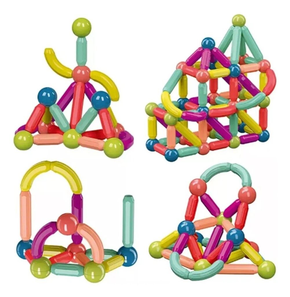 BLOQUES STICKS MAGNETICOS PLAYMAGS 42 PIEZAS COD 55197 - Imagen 5