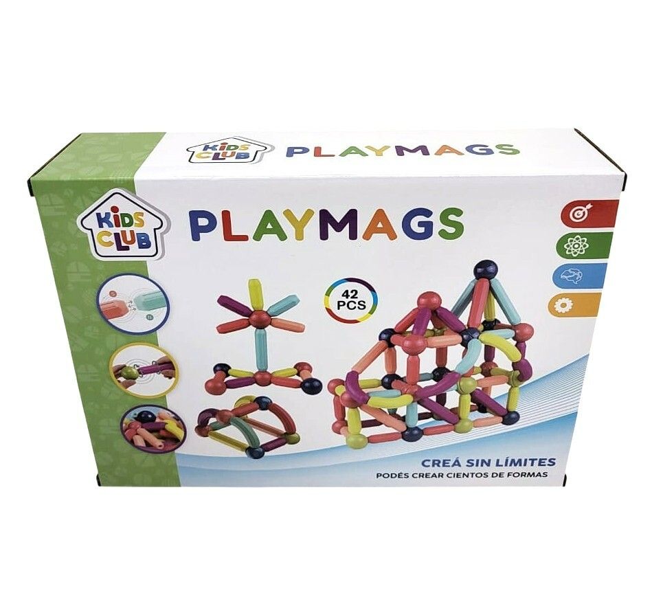 BLOQUES STICKS MAGNETICOS PLAYMAGS 42 PIEZAS COD 55197 - Imagen 2