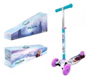MONOPATIN FROZEN REFORZADO Y RUEDAS C/ LUCES VR2 12105 MANUBRIO CELESTE - Imagen 3