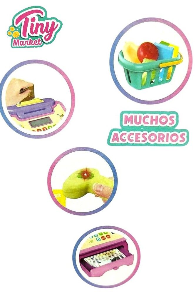 SUPER CAJA REGISTRADORA CON ACCESORIOS TINY COD 55681 - Imagen 7