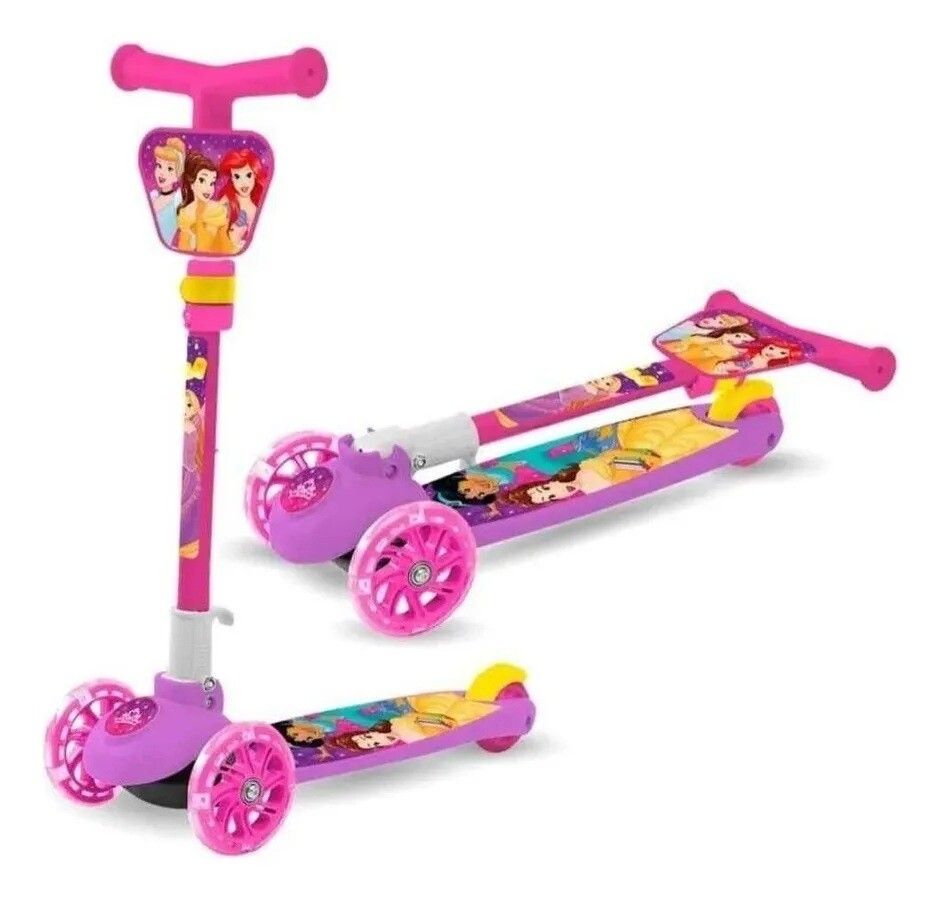 MONOPATIN PLEGABLE PRINCESAS VR2 12018 MANUBRIO ROSA