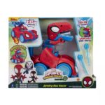 VEHICULO 2 EN 1 TRANSFORMABLE SPIDEY REX RACER LANZA DARDOS COD SNF0270