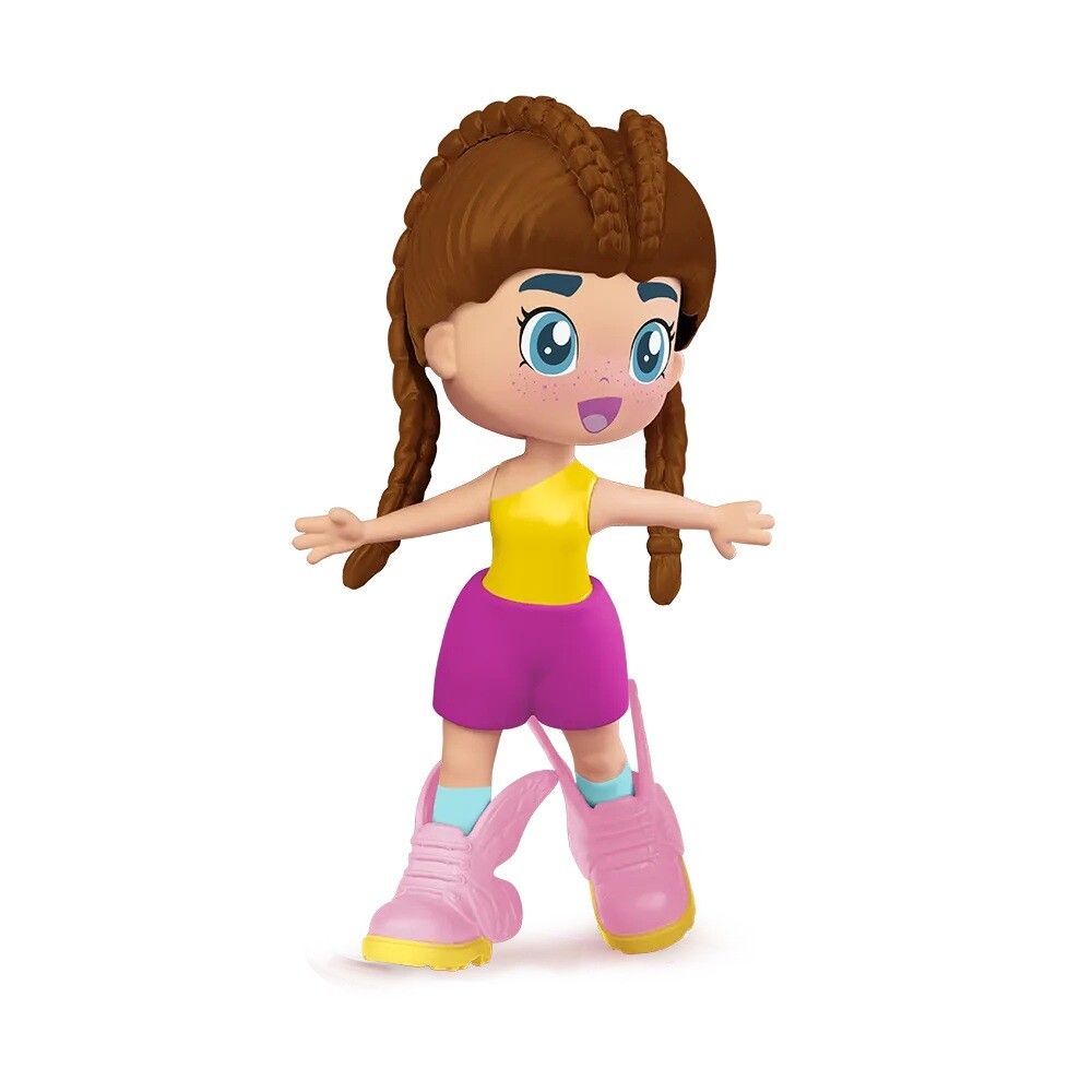 FIGURA PINYPON TOP GIRLS 11 CM VR3 PNN00000 PELO MARRON - Imagen 2