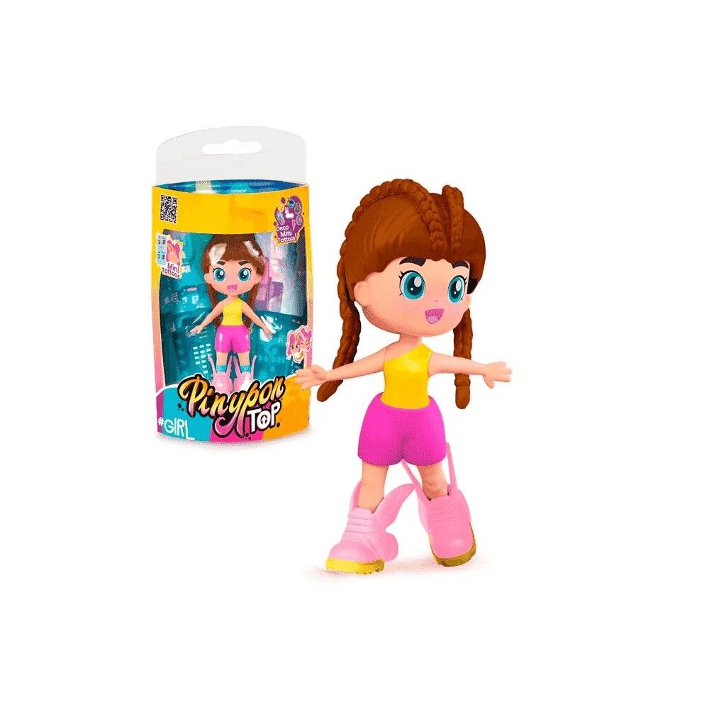 FIGURA PINYPON TOP GIRLS 11 CM VR3 PNN00000 PELO MARRON - Imagen 4