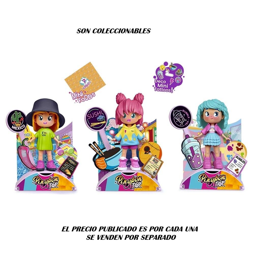 FIGURA PINYPON TOP GIRLS FODDIE VR2 PNN01000 MEXICAN FOODIE GIRL - Imagen 5