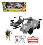 PLAYSET HELICOPTERO TANQUE MILITAR  COD 55537