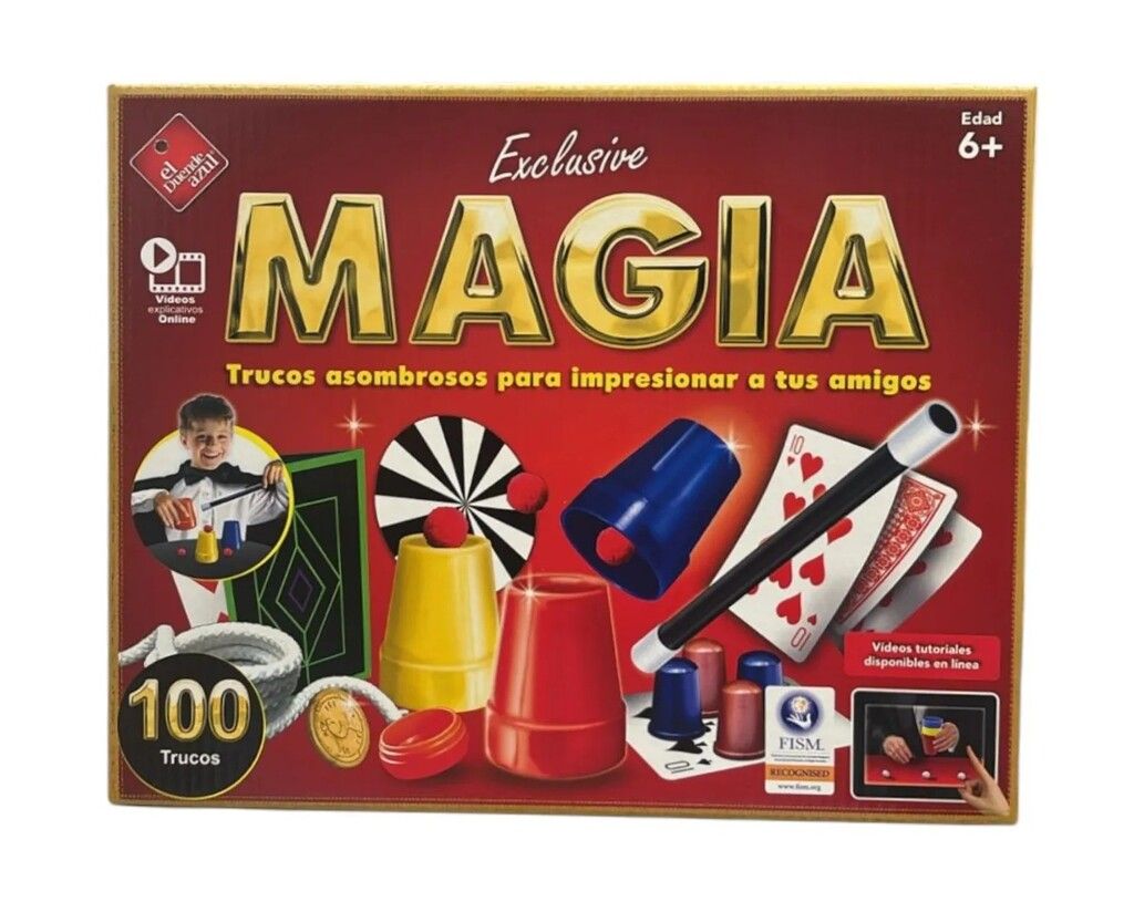 JUEGO DE MAGIA EXCLUSIVE 100 TRUCOS EL DUENDE AZUL COD 8337