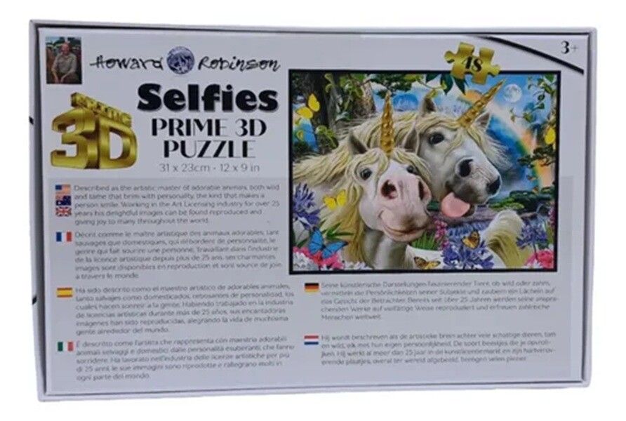 PUZZLE PRIME 3D 48 PZS SELFIE UNICORNIO COD P10693 - Imagen 3