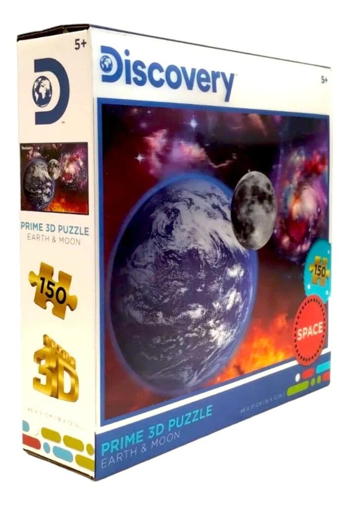 PUZZLE PRIME 3D 150 PZS PLANETA TIERRA Y LUNA COD P10884 - Imagen 2