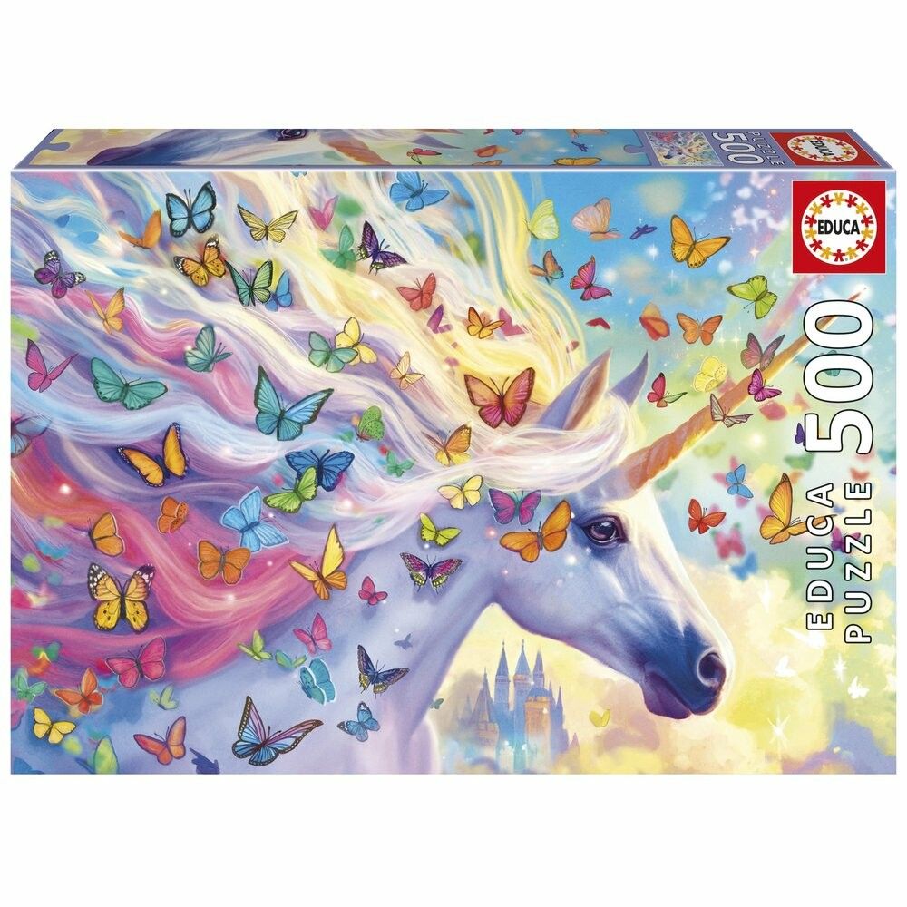 PUZZLE EDUCA 500 PIEZAS UNICORNIO ARCOIRIS COD 20254 - Imagen 2