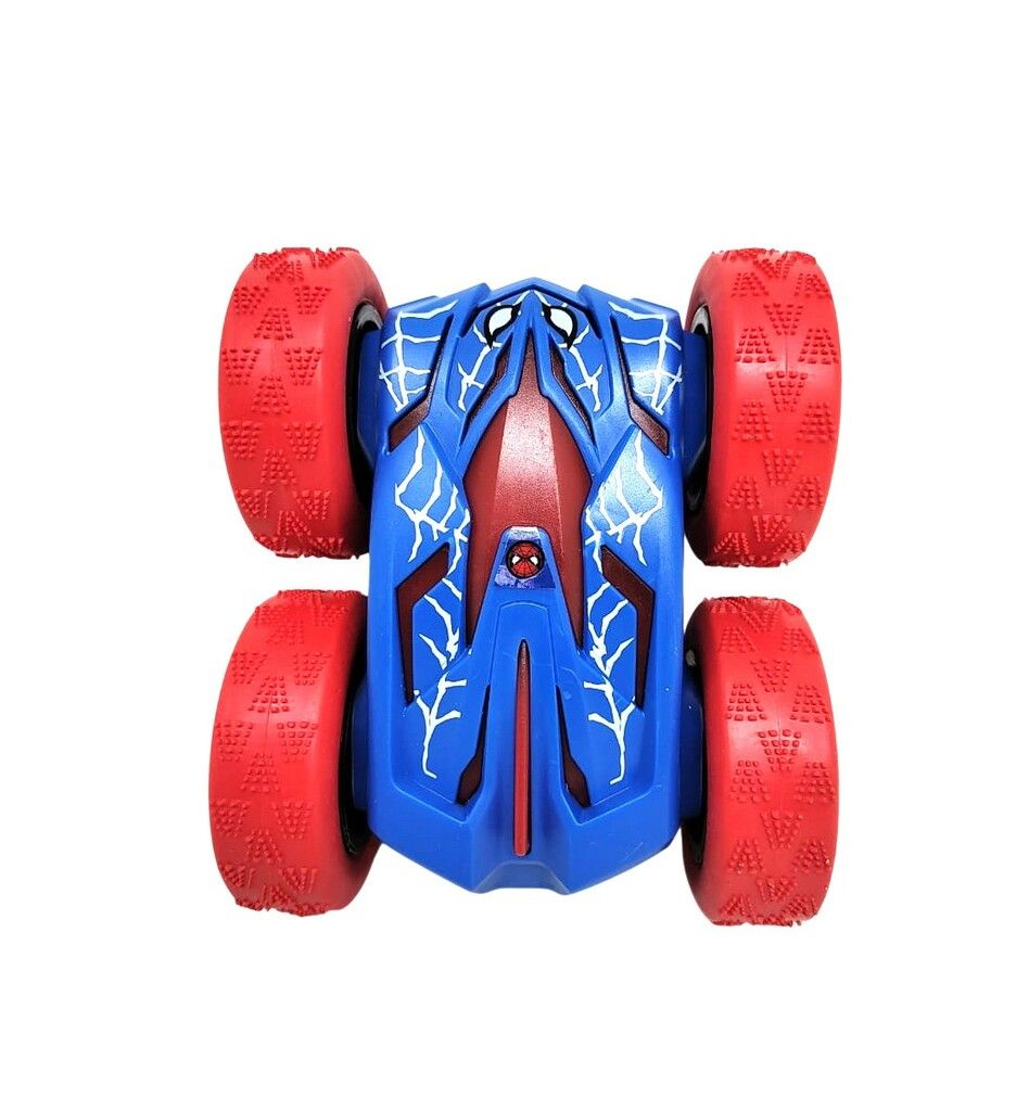 AUTO R/C SPIDERMAN GIRA 360 GRADOS CARGA USB VR1 55893 RUEDAS ROJAS - Imagen 4