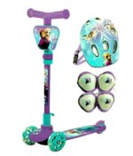 MONOPATIN PLEGABLE FROZEN CON KIT DE PROTECCION VR1 12273 MANUBRIO VIOLETA