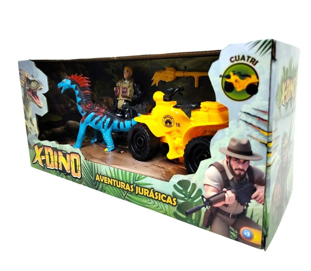 PLAYSET DINO FIGURA CON CUATRICICLO COD 55433 - Imagen 3