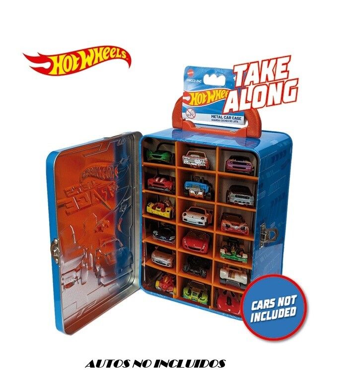 VALIJA LATA PORTA AUTOS CAR CASE METAL HOT WHEELS COD HWCC2-24C - Imagen 4