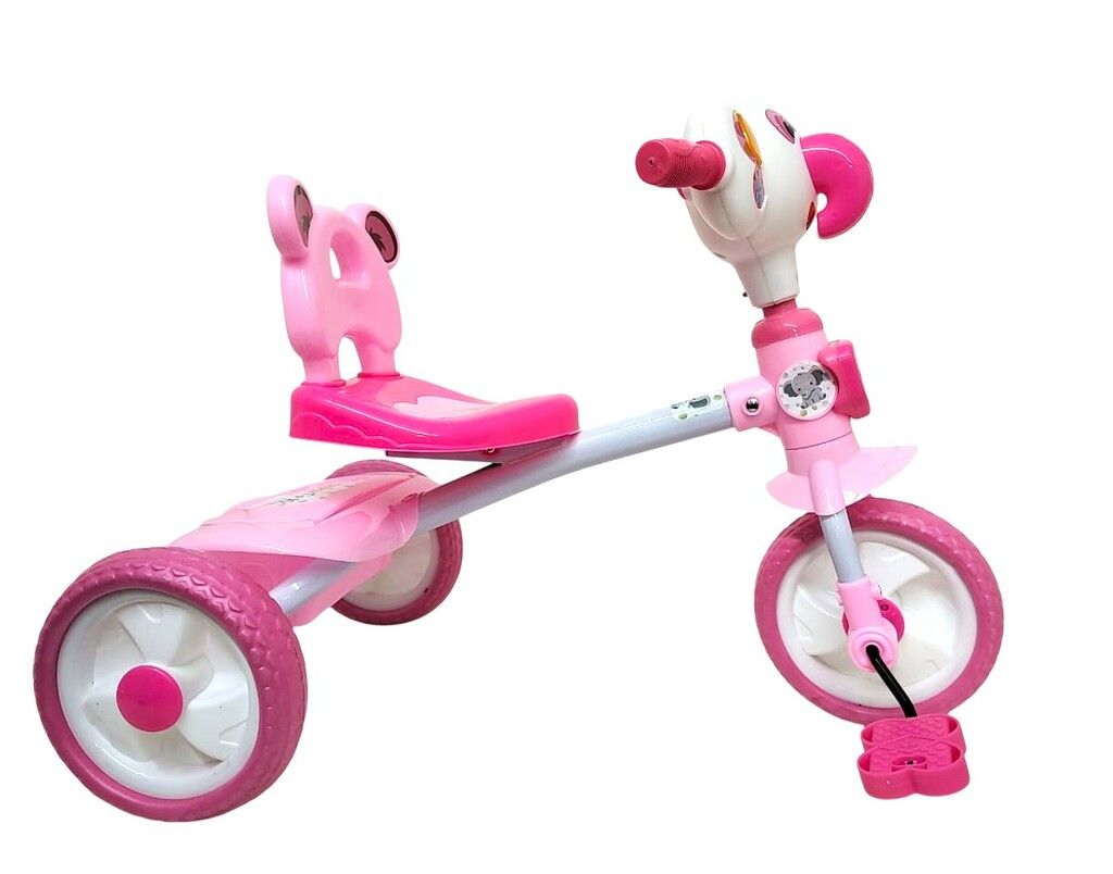 TRICICLO INFANTIL ELEFANTITO CON LUZ Y SONIDO VR1 56182 ROSA - Imagen 5