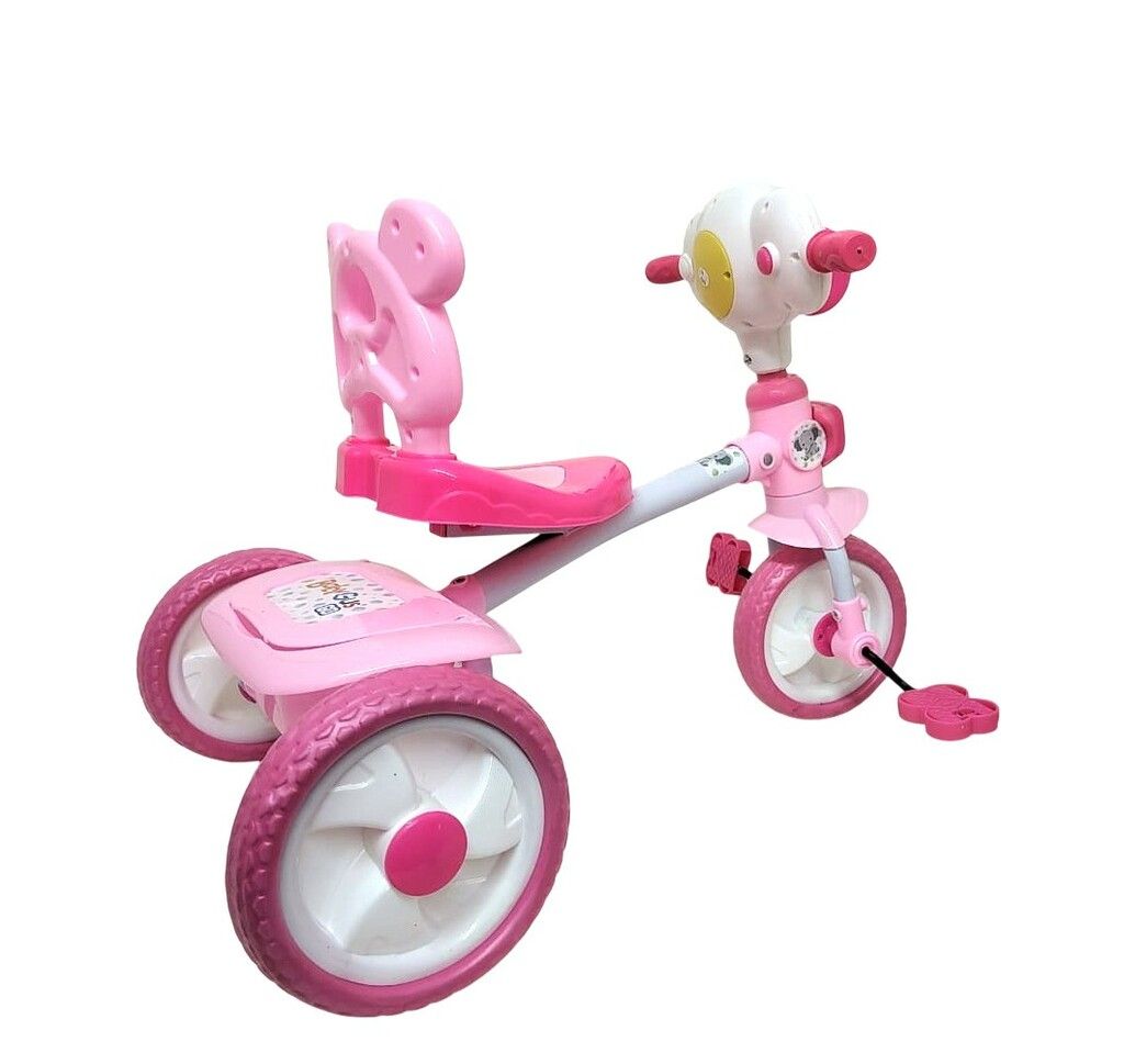 TRICICLO INFANTIL ELEFANTITO CON LUZ Y SONIDO VR1 56182 ROSA - Imagen 4