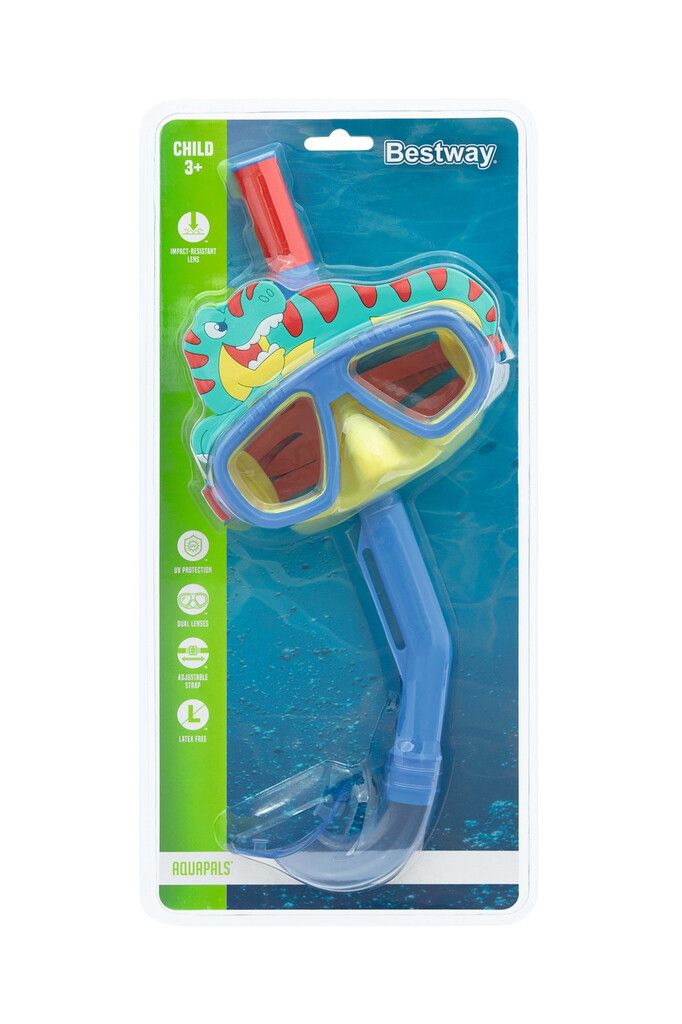 SET DE SNORKEL ANIMALITOS BESTWAY VR2 24059 DINOSAURIO
