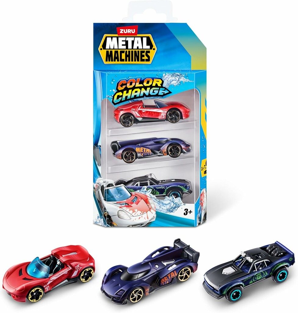 AUTOS METAL X3 METAL MACHINES CAMBIA DE COLOR VR3 7694 FURY - QUICK SHIFT - CADET - Imagen 2