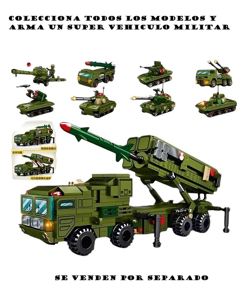 BLOQUES SEMBO BLOCK VEHICULOS DE GUERRA VR8 NA201954 DOUBLE ANTIAIRCRAFT GUN - Imagen 3