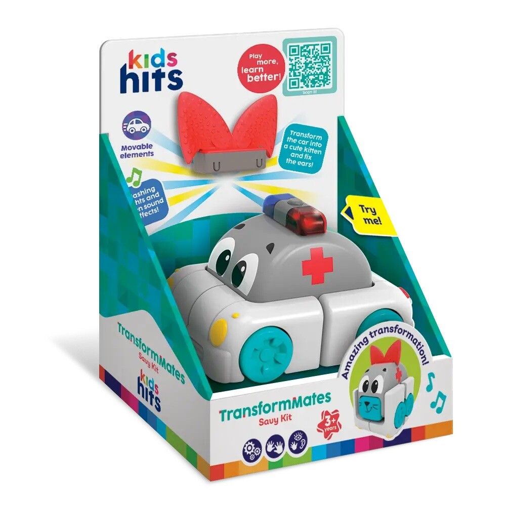 AUTO AMBULANCIA TRANSFORMABLE CON SONIDOS Y LUCES COD KH39/002