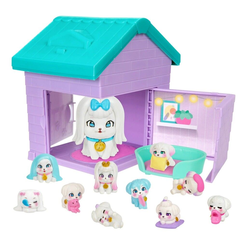 LITTLE LIVE PETS MAMA SURPRISE EN SU CASITA VR2 26659 CASITA VIOLETA Y VERDE - Imagen 3
