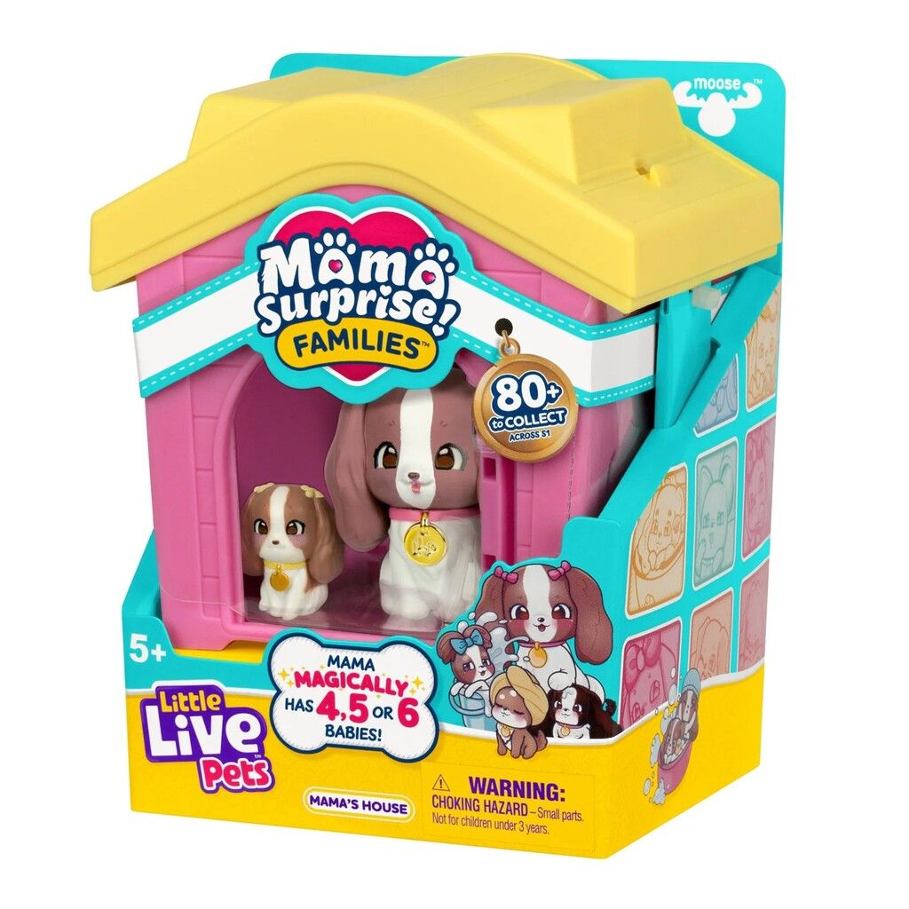 LITTLE LIVE PETS MAMA SURPRISE EN SU CASITA VR4 26659 CASITA ROSA Y AMARILLO - Imagen 2