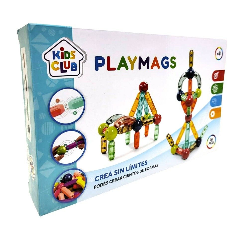 BLOQUES STICKS MAGNETICOS PLAYMAGS 26 PIEZAS COD 55196 - Imagen 3