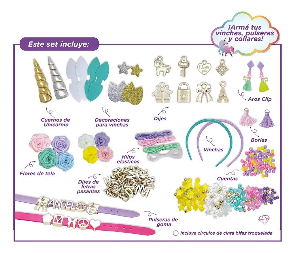 JULIANA SET VINCHAS Y BIJOU I LOVE UNICORNS COD JUL0152 - Imagen 5