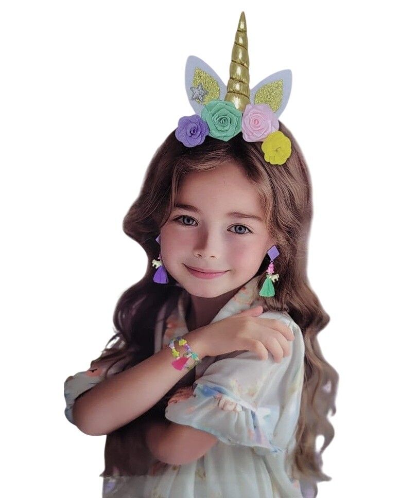 JULIANA SET VINCHAS Y BIJOU I LOVE UNICORNS COD JUL0152 - Imagen 2