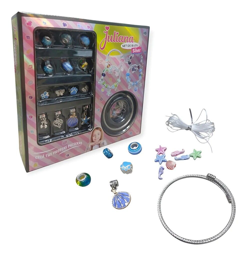 JULIANA SET BIJOU SILVER CHARMS CREA TUS PULSERAS COD JUL0154
