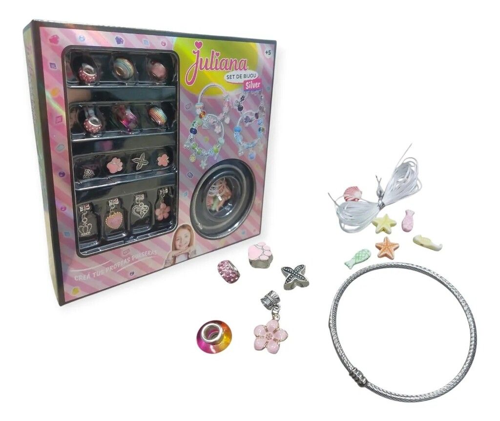 JULIANA SET BIJOU SILVER CHARMS CREA TUS PULSERAS COD JUL0154 - Imagen 3
