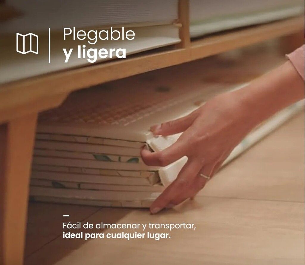 ALFOMBRA PLEGABLE ANTIGOLPES ANIMALITOS BABY GUS VR1 55469 BOLSO AZUL - Imagen 4