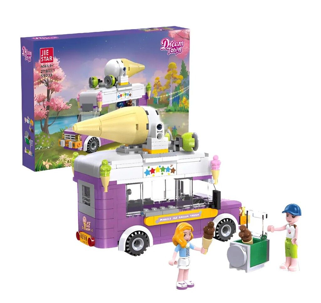 BLOQUES DREAM TOWN CAMION DE HELADOS 279 PZS COD CKSUR1190