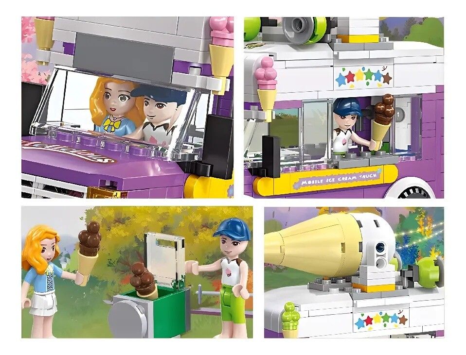 BLOQUES DREAM TOWN CAMION DE HELADOS 279 PZS COD CKSUR1190 - Imagen 5