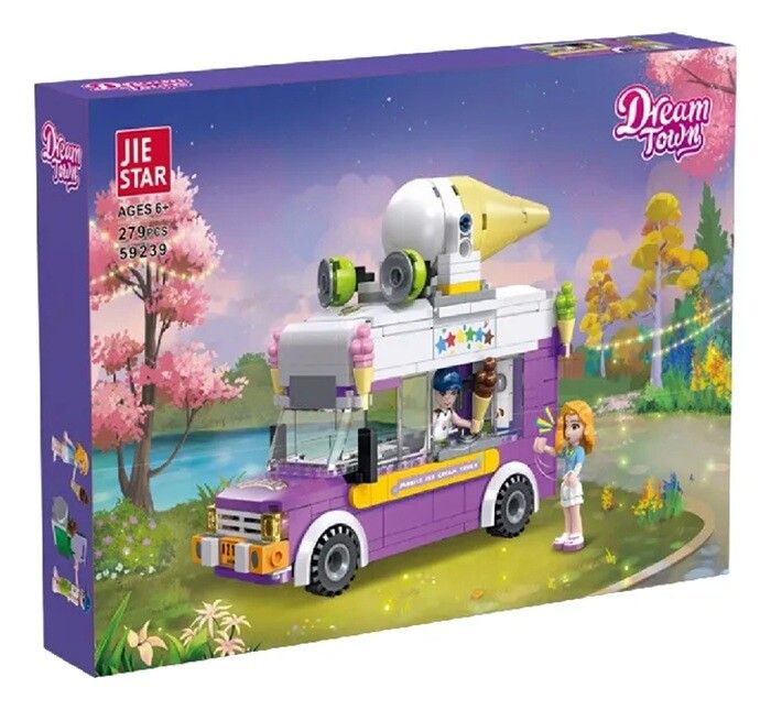 BLOQUES DREAM TOWN CAMION DE HELADOS 279 PZS COD CKSUR1190 - Imagen 2