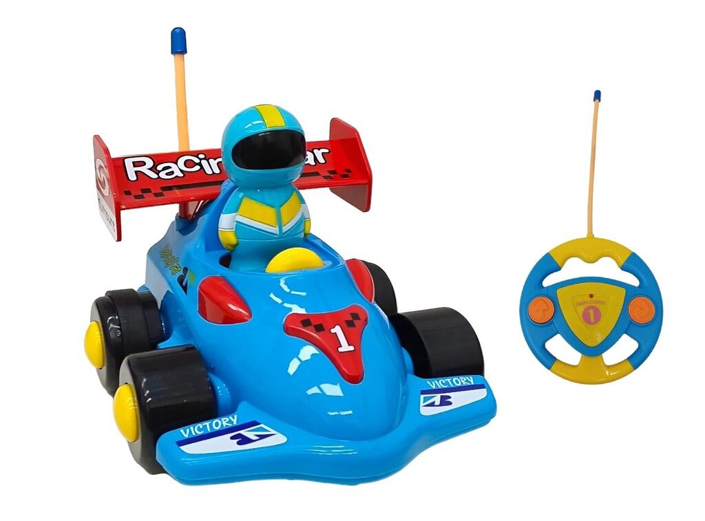 EL DUENDE AZUL AUTO F1 A RADIO CONTROL C/MUÑECO VR3 6589 AZUL - Imagen 2