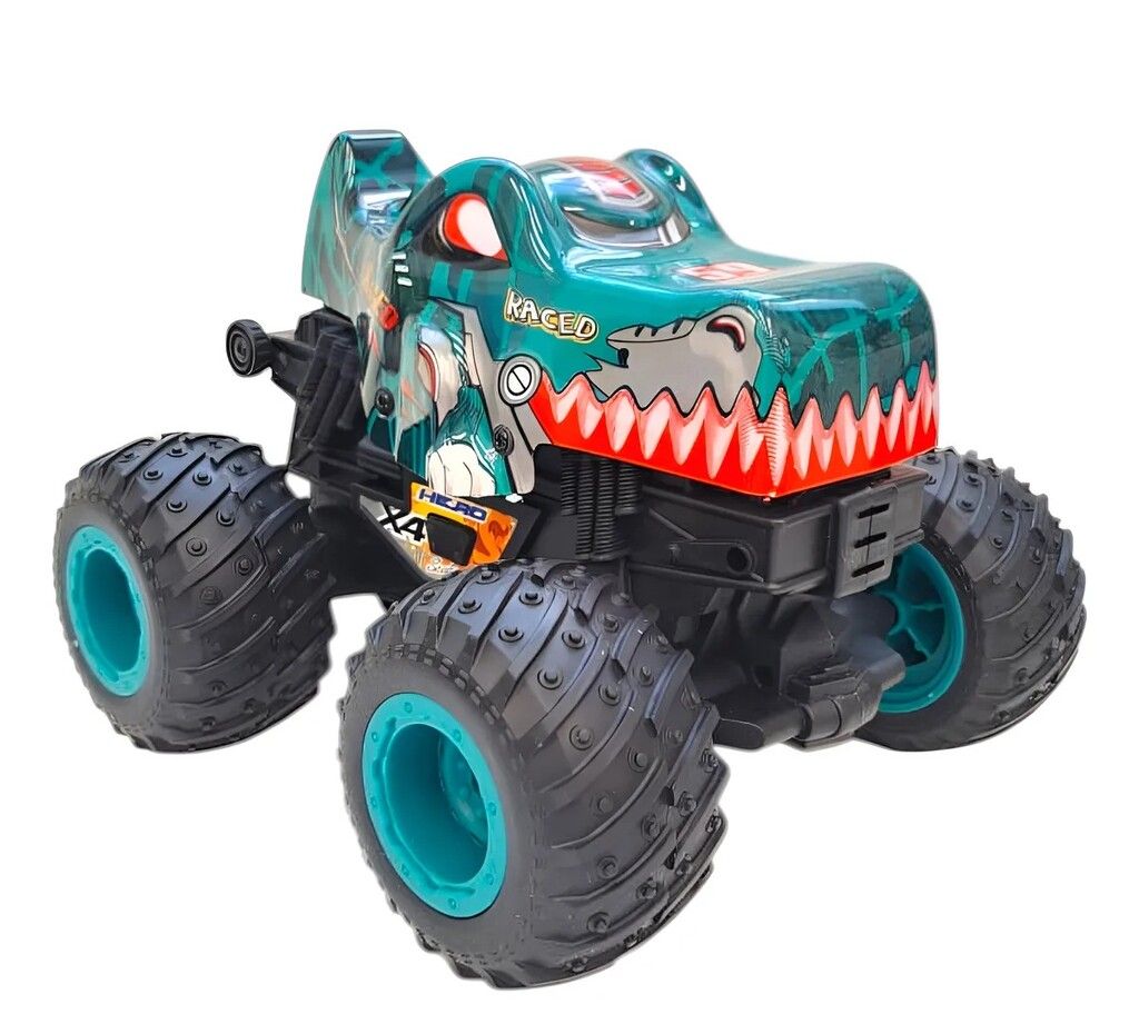 CAMIONETA MONSTER A FRICCION CON LUZ Y SONIDO VR4 8177 CAMIONETA COCODRILLO - Imagen 5