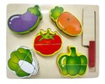 JUEGO ENCASTRE DE MADERA VERDURAS O FRUTAS VR2 55820 VERDURAS