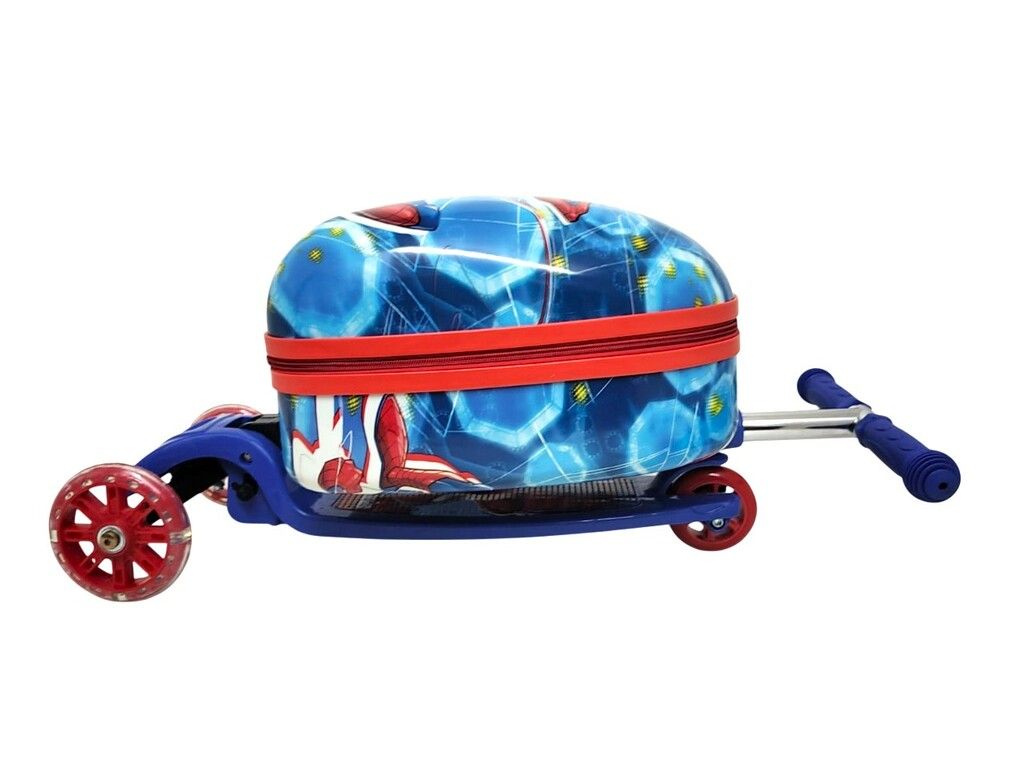 MONOPATIN SPIDERMAN VALIJA Y RUEDAS CON LUZ VR1 12280 AZUL - Imagen 6