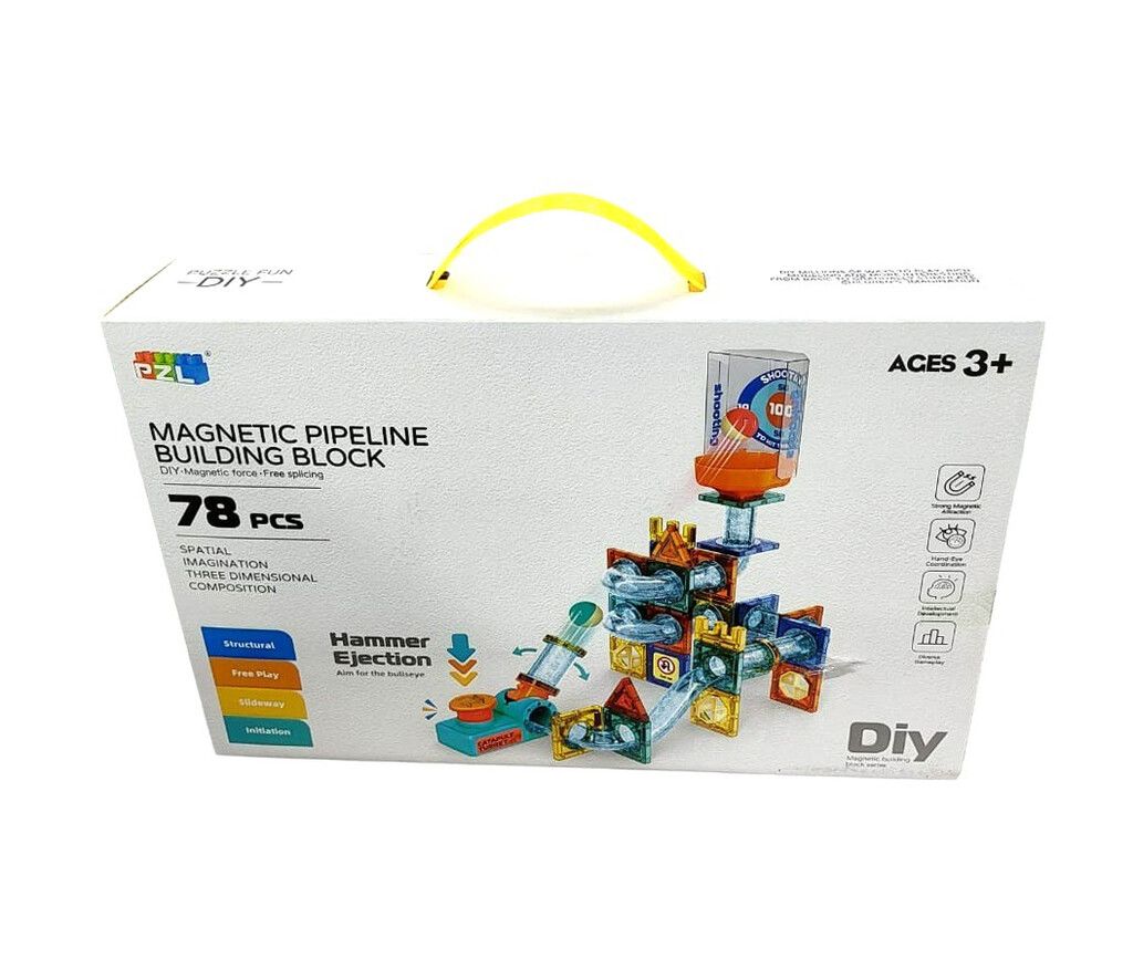 LABERINTO DE BOLITAS MAGNETICO 78 PIEZAS CON CAÑON COD 9970B - Imagen 5