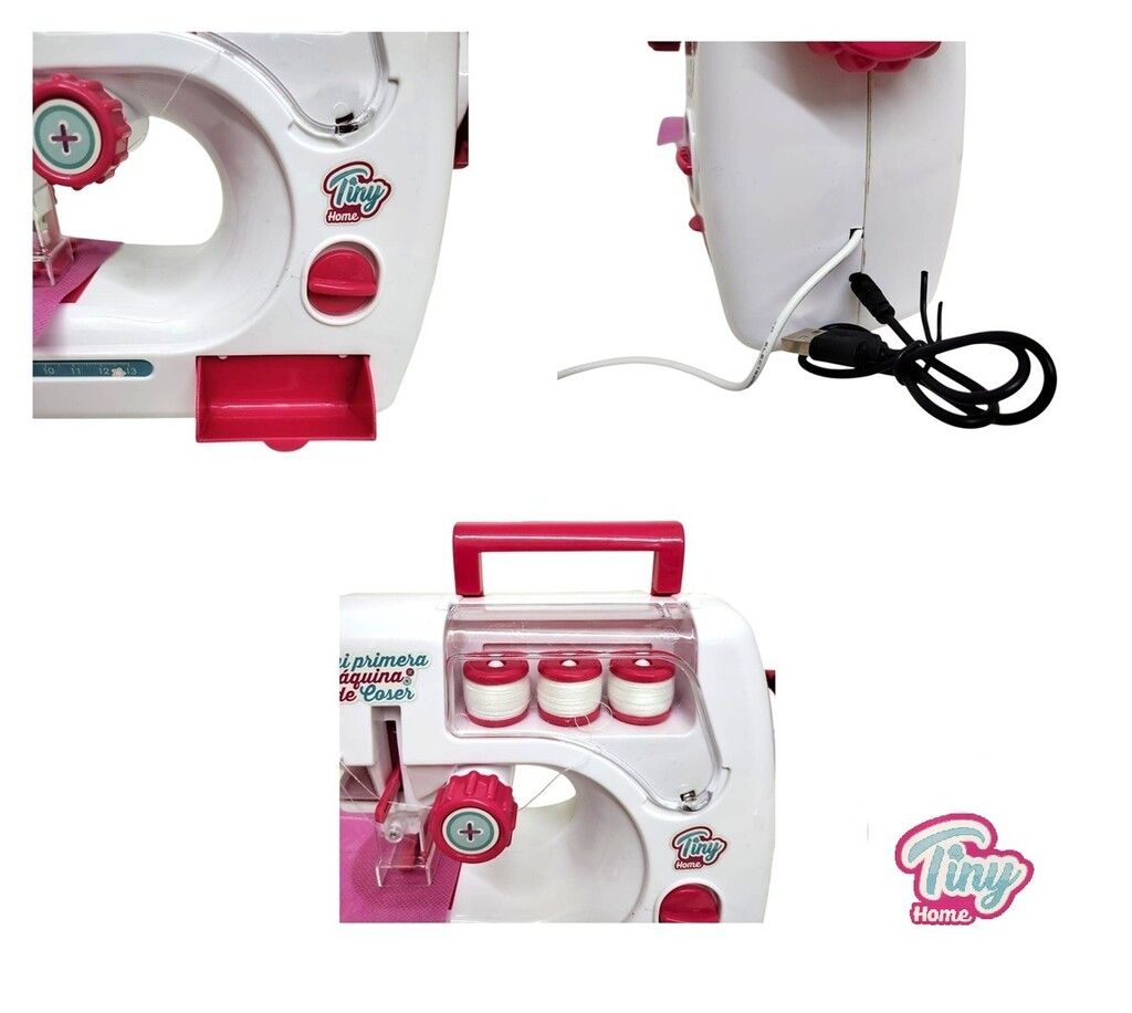 MAQUINA DE COSER INFANTIL RECARGABLE CON LUZ TINY HOME COD 56721 - Imagen 4