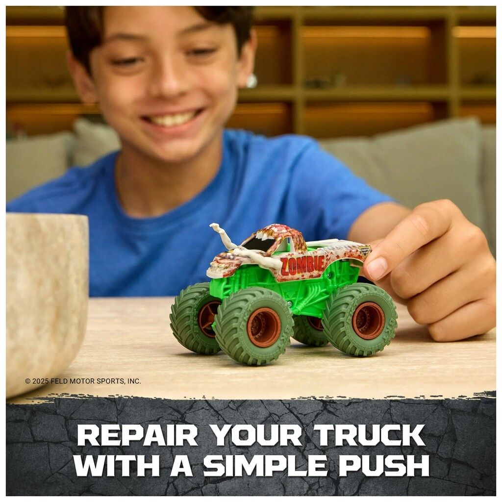 AUTO MONSTER JAM 1:64 SMASH Y BASH SERIE 2 VR1 58808 ZOMBIE - Imagen 3