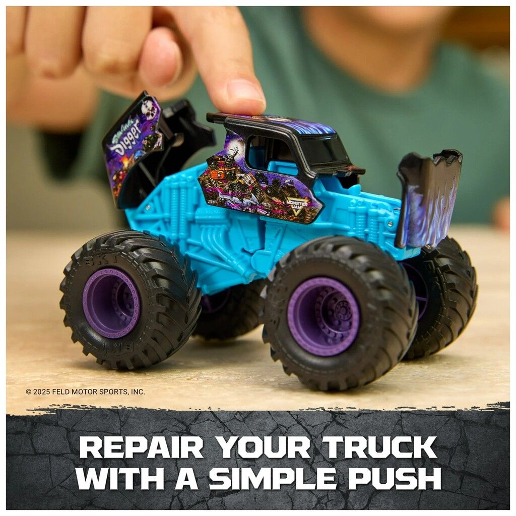 AUTO MONSTER JAM 1:64 SMASH Y BASH SERIE 2 VR2 58808 SON UVA DIGGER - Imagen 3